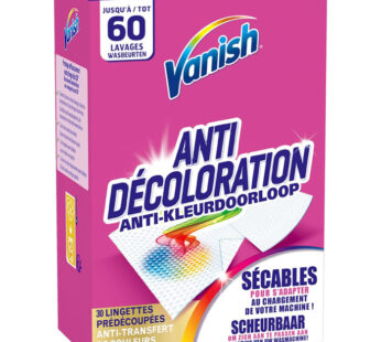 VANISH Lingettes protection anti-décoloration sécables x30