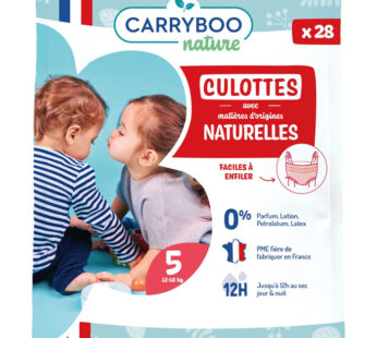 CARRYBOO Nature – Couches-culottes taille 5 (12-18 kg) 28 culottes