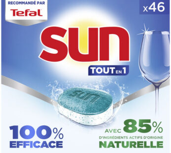 SUN Tout-En-1 Tablettes lave-vaisselle Ecolabel 46 tablettes