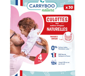 CARRYBOO Nature – Couches-culottes taille 4 (8-15 kg) 30 culottes