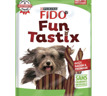 PURINA FIDO – Funtastix friandises torsadées bacon et fromage (150 g)