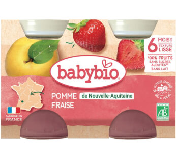 BABYBIO – Pomme et fraise 2 x 130 g