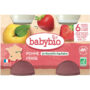 BABYBIO - Pomme et fraise 2 x 130 g