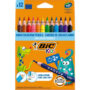 BIC Kids Evolution - Crayons de couleurs triangulaires x12