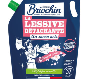 JACQUES BRIOCHIN Recharge lessive liquide au savon noir Moyen Format 37 lavages