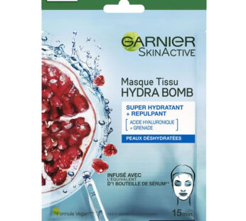 GARNIER Hydra Bomb – Masque tissu visage hydratant repulpant 1 masque