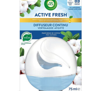 AIR WICK Active Fresh Diffuseur continu désodorisant fraîcheur de coton