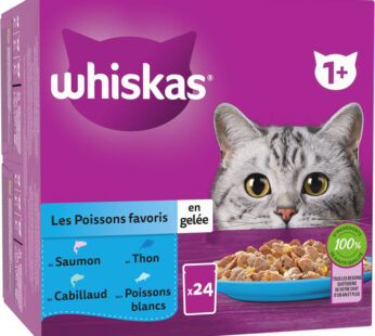 WHISKAS Gelée pour chats aux poissons Grand Format