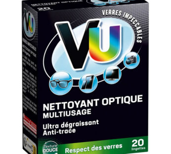 VU Lingettes nettoyantes multi-usage pour lunettes x20