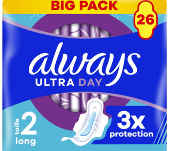 ALWAYS Ultra Day Serviettes hygiéniques long plus avec ailettes x26