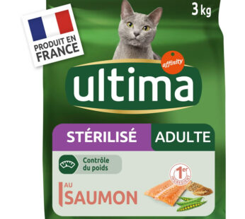 ULTIMA Croquettes pour chat adulte stérilisé au saumon et orge
