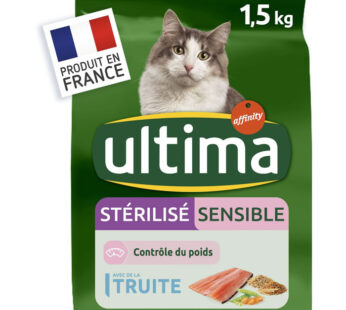 ULTIMA – Croquettes sensible stérilisé à la truite (1,5 kg)