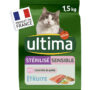 ULTIMA - Croquettes sensible stérilisé à la truite (1,5 kg)