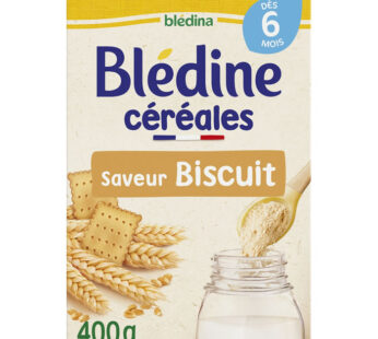 BLEDINA Blédine – Céréales en poudre biscuité dès 6 mois 400 g