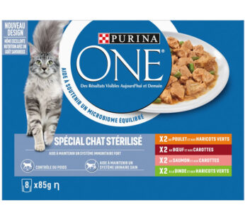 PURINA One Effilés pour chats stérilisés au poulet, bœuf, saumon, dinde