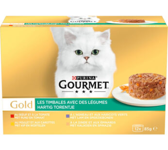 PURINA Gourmet Timbales pour chats au bœuf poulet dinde agneau