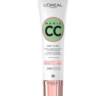 L’OREAL Magic CC – CC crème hydratante teint anti-rougeurs 30 ml