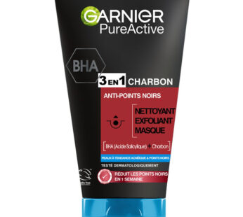 GARNIER Skin Active – Nettoyant exfoliant masque 3 en 1 intensif 150 ml
