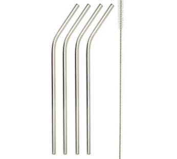 ACTUEL Pailles en inox avec goupillon