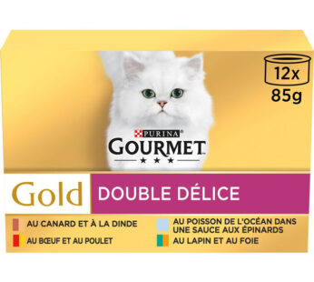 PURINA Gourmet Gold Double Délice pour chats aux poissons et viandes