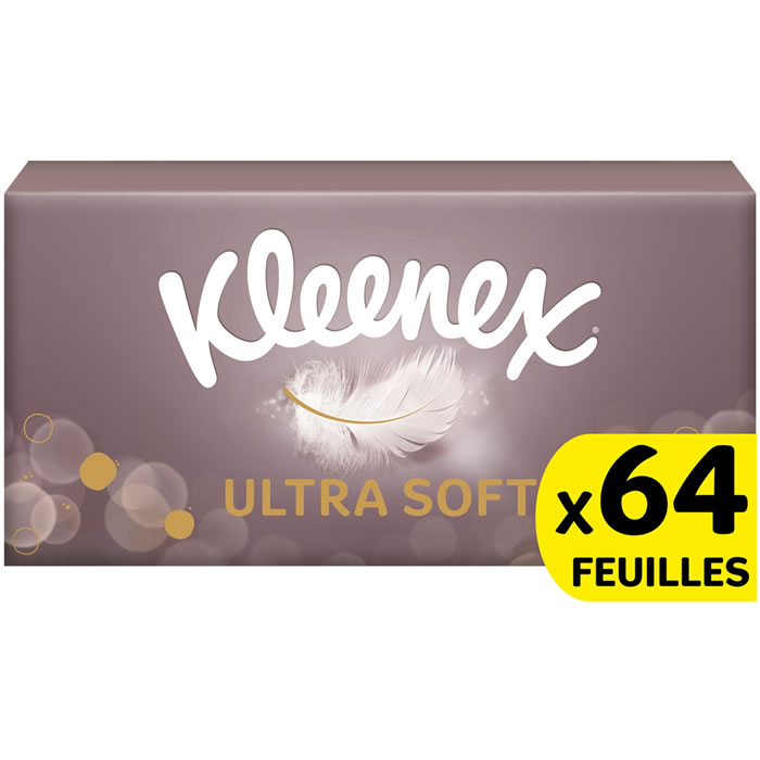 KLEENEX Ultra Soft Mouchoirs boîte doux et soyeux x64