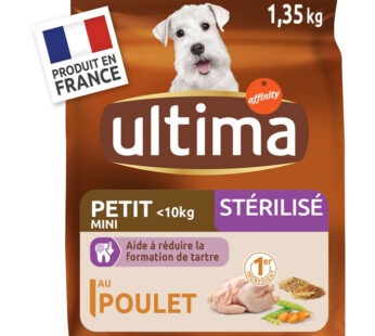 ULTIMA – Croquettes pour chien stérilisé petit au poulet (1,35 kg)