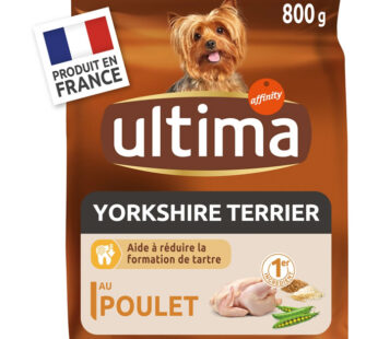ULTIMA Spécial Yorkshire – Croquettes pour chien -10 kg au poulet (800 g)