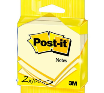 POST-IT – Bloc de notes repositionnables 76 x 76 mm x2