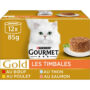 PURINA Gourmet - Timbales bœuf, poulet, saumon, thon (12 x 85 g)