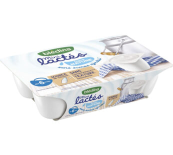 BLEDINA Les Mini Lactés – Dessert lacté nature 6 x 55 g