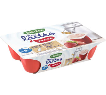 BLEDINA Les Mini Lactés – Dessert à la fraise 6 x 55 g