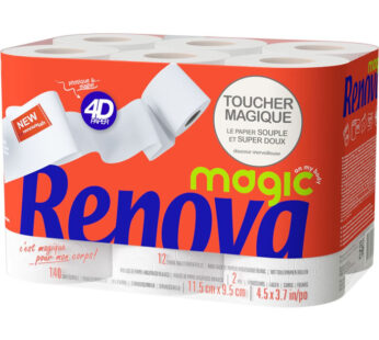 RENOVA Magic Papier toilette 2 épaisseurs 4D x12 rouleaux