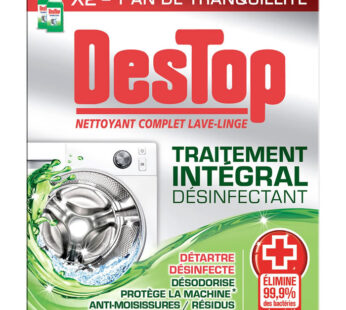 DESTOP Nettoyant liquide détartrant désinfectant lave-linge 2 x 250 ml