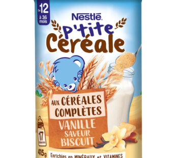 NESTLE – P&rsquo;tite Céréale vanille biscuité dès 12 mois 415 g