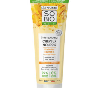 Bio SO BIO ETIC – Shampoing nourrissant karité et cire de jojoba sans sulfate 250 ml