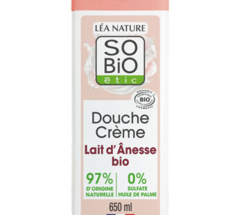 SO BIO ETIC – Crème douche hydratante au lait d’ânesse bio 650 ml