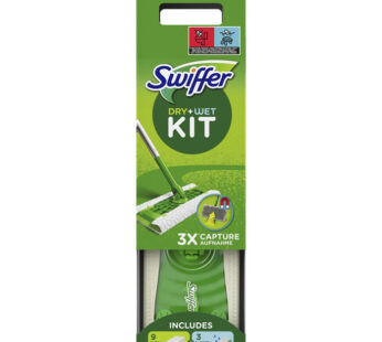 SWIFFER Dry + Wet Balai attrape-poussière et lingettes dépoussiérantes