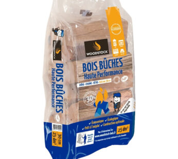 WOODSTOCK Bûches de bois 30 cm (sac 25 dm3)