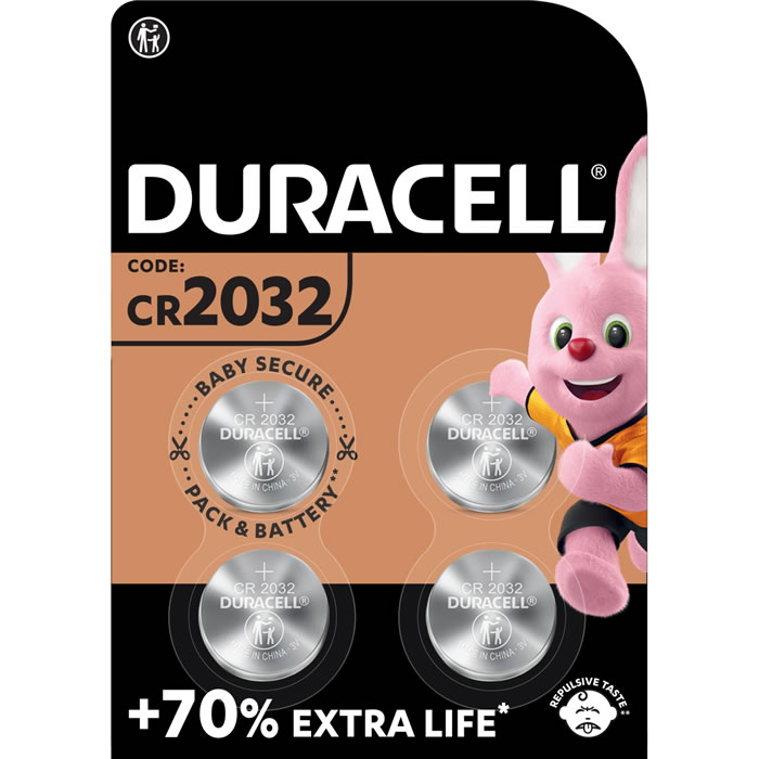 DURACELL Piles boutons lithium - type CR 2032