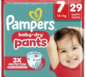 PAMPERS Baby-Dry Pants – Couches-culottes taille 7 (15 kg et +) 29 culottes