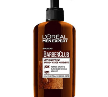 L&rsquo;OREAL Barber Club – Nettoyant 3 en 1 barbe visage et cheveux 200 ml