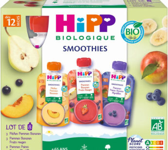 HIPP – Desserts de jus de fruits bio dès 12 mois 8x120ml