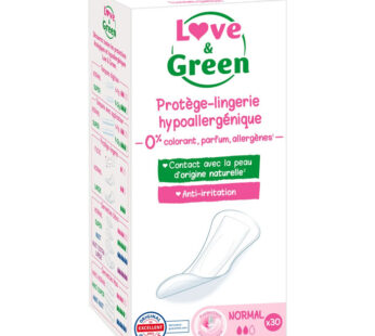 LOVE & GREEN Protège-slips hypoallergéniques normal x30