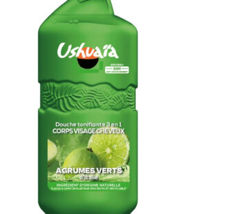 USHUAIA Tonifiant – Gel douche 3en1 aux agrumes verts d’Italie 280 ml