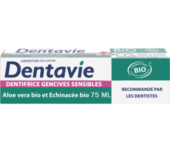 DENTAVIE – Dentifrice gencives sensibles aloe et échinacée bio 75 ml