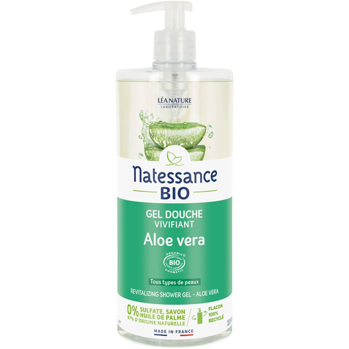 NATESSANCE Gel douche revitalisant à l'aloe vera 1 L