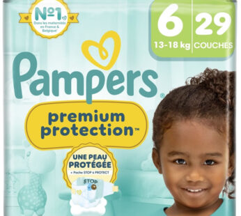 PAMPERS Premium Protection – Couches taille 6 (13-18 kg) 29 couches