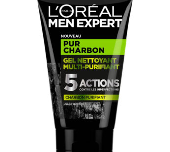 L&rsquo;OREAL Men Expert – Gel nettoyant multi-purifiant pur charbon 100 ml