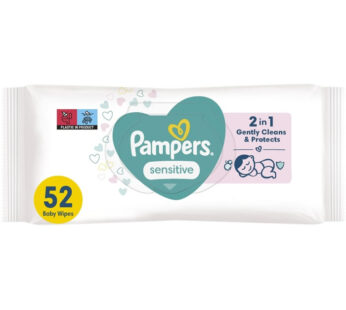 PAMPERS – Lingettes nettoyantes Sensitive 52 lingettes