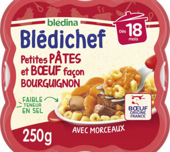 BLEDINA Blédichef – Pâtes et bœuf façon bourguignon 260 g
